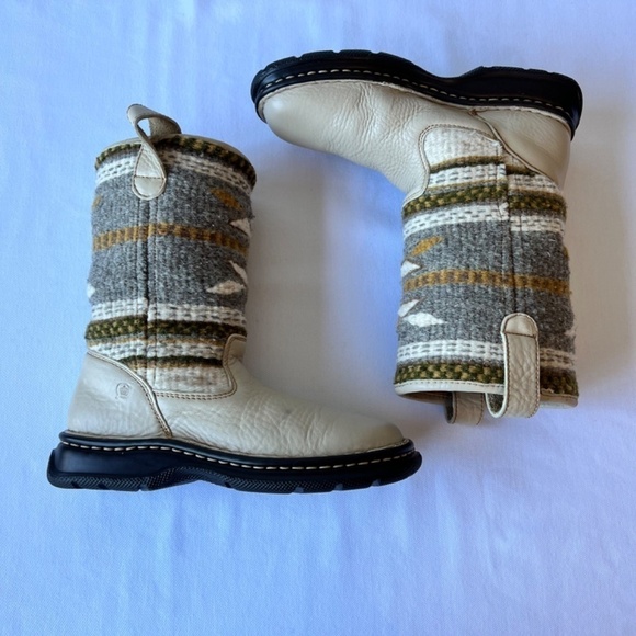 Born Southwestern Aztec style tapestry wool and leather midi boot - Picture 2 of 12